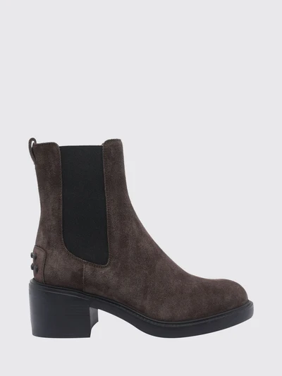 suede chelsea boots with t timeless logo and a lugged rubber sole