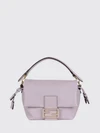 mamma baguette mini lambskin leather bag with ff monogram clasp