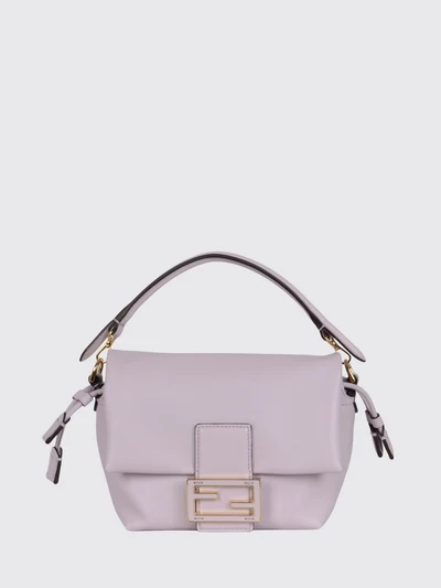 mamma baguette mini lambskin leather bag with ff monogram clasp
