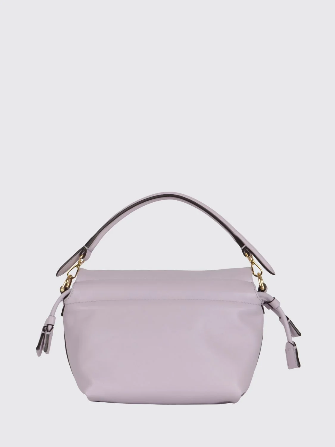 mamma baguette mini lambskin leather bag with ff monogram clasp