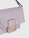 mamma baguette mini lambskin leather bag with ff monogram clasp