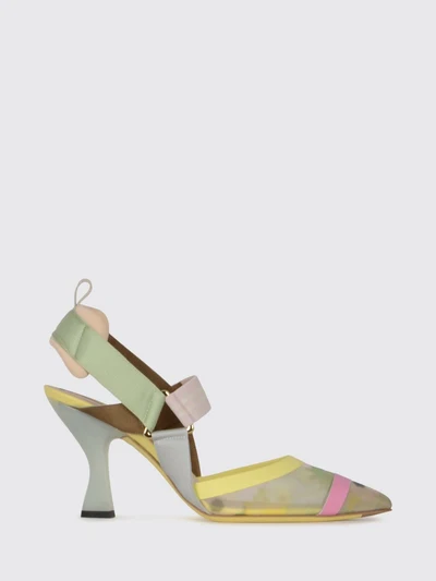 colibrì mesh nylon high heel slingback court shoes