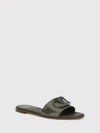 vlogo signature patent leather low heel slide sandals