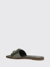 vlogo signature patent leather low heel slide sandals