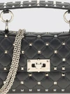 rockstud quilted nappa mini bag with studs