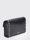 rockstud grained calfskin crossbody bag