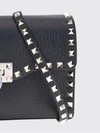 rockstud grained calfskin crossbody bag