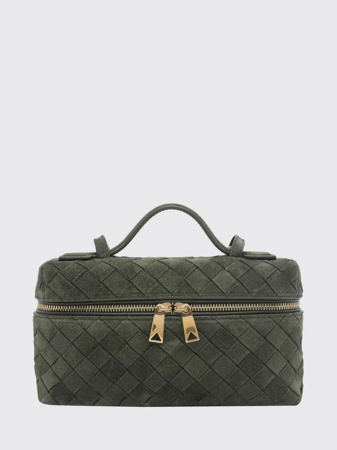 bang bang intrecciato suede leather mini bag