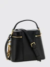 mini calfskin leather handbag with embroidered pb monogram