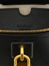 mini calfskin leather handbag with embroidered pb monogram