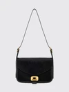 arena lambskin shoulder bag with flap and adjustable handle