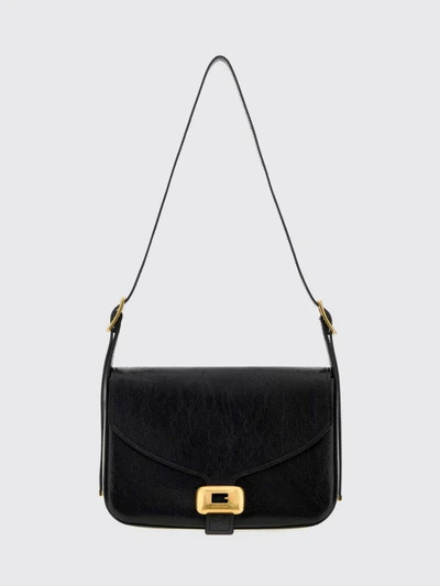 arena lambskin shoulder bag with flap and adjustable handle