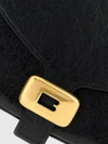 arena lambskin shoulder bag with flap and adjustable handle