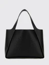 large synthetic leather shoulder bag with perforated logo