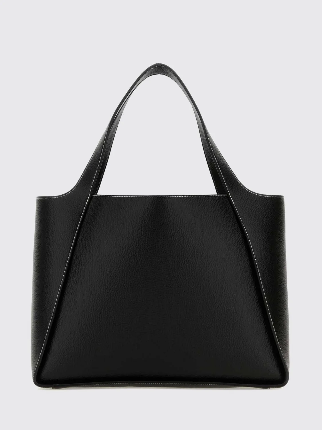 STELLA MCCARTNEY OS large synthetic leather shoulder bag with perforated logo