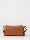 notturno woven leather shoulder bag with knotted strap