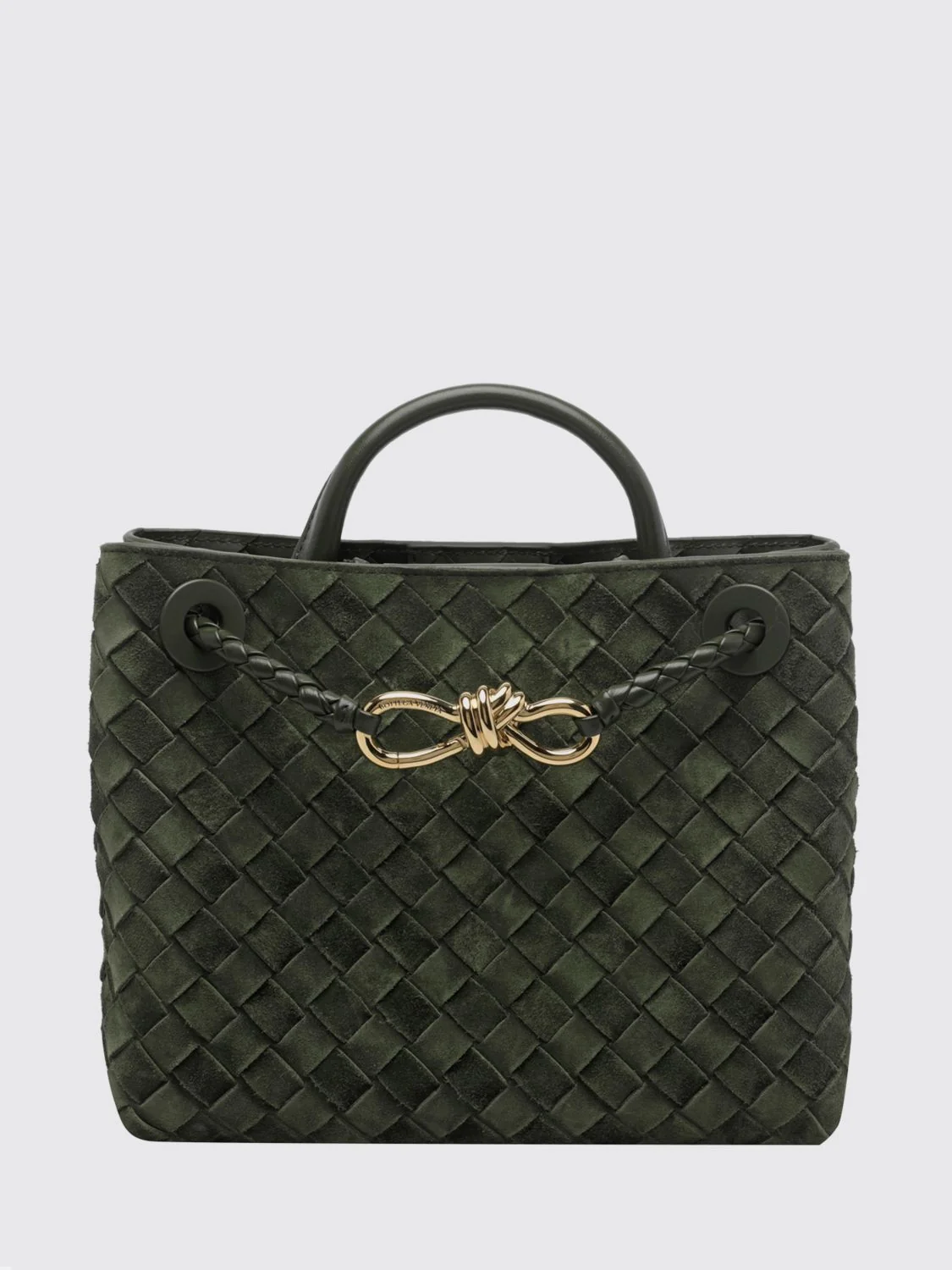 BOTTEGA VENETA OS andiamo small intrecciato calf leather handbag