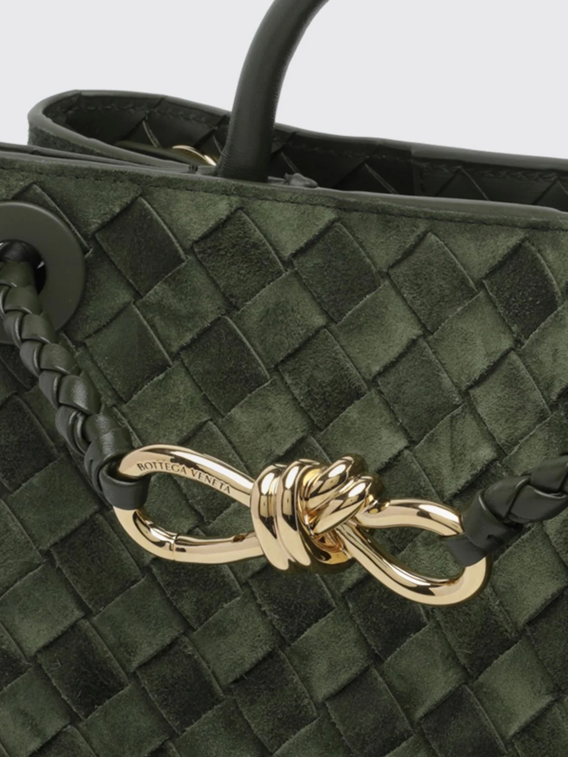 andiamo small intrecciato calf leather handbag