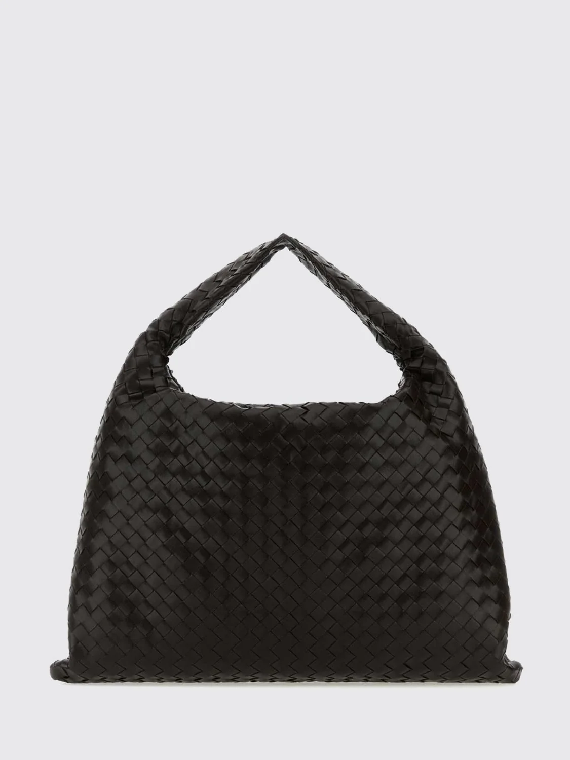 hop large intrecciato leather shoulder bag