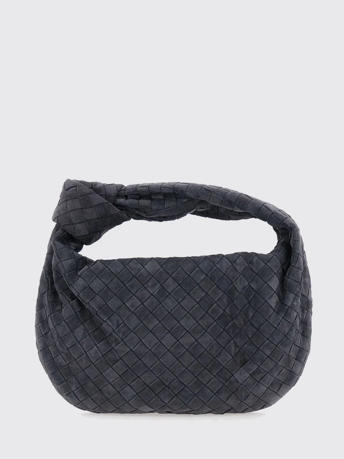 jodie intrecciato suede leather shoulder bag