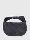 jodie intrecciato suede leather shoulder bag