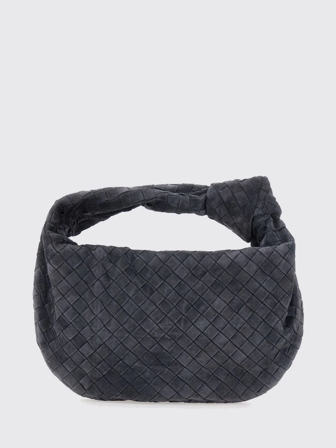 jodie intrecciato suede leather shoulder bag
