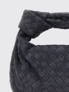 jodie intrecciato suede leather shoulder bag
