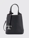 mini handbag in hammered leather with logo charm