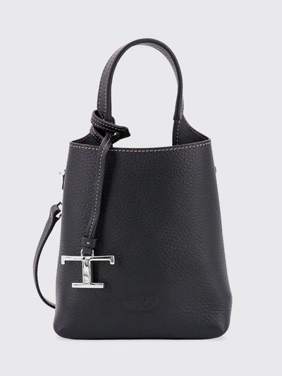 mini handbag in hammered leather with logo charm