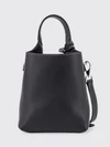 mini handbag in hammered leather with logo charm