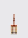 mini vintage check travel accessory with leather details