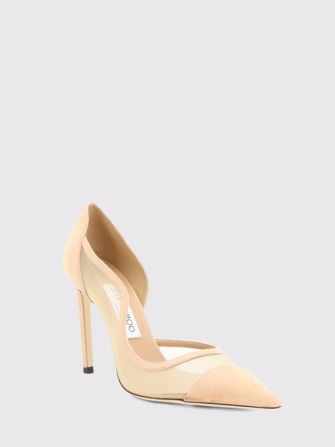 brigitte mesh and suede pumps with high stiletto heel