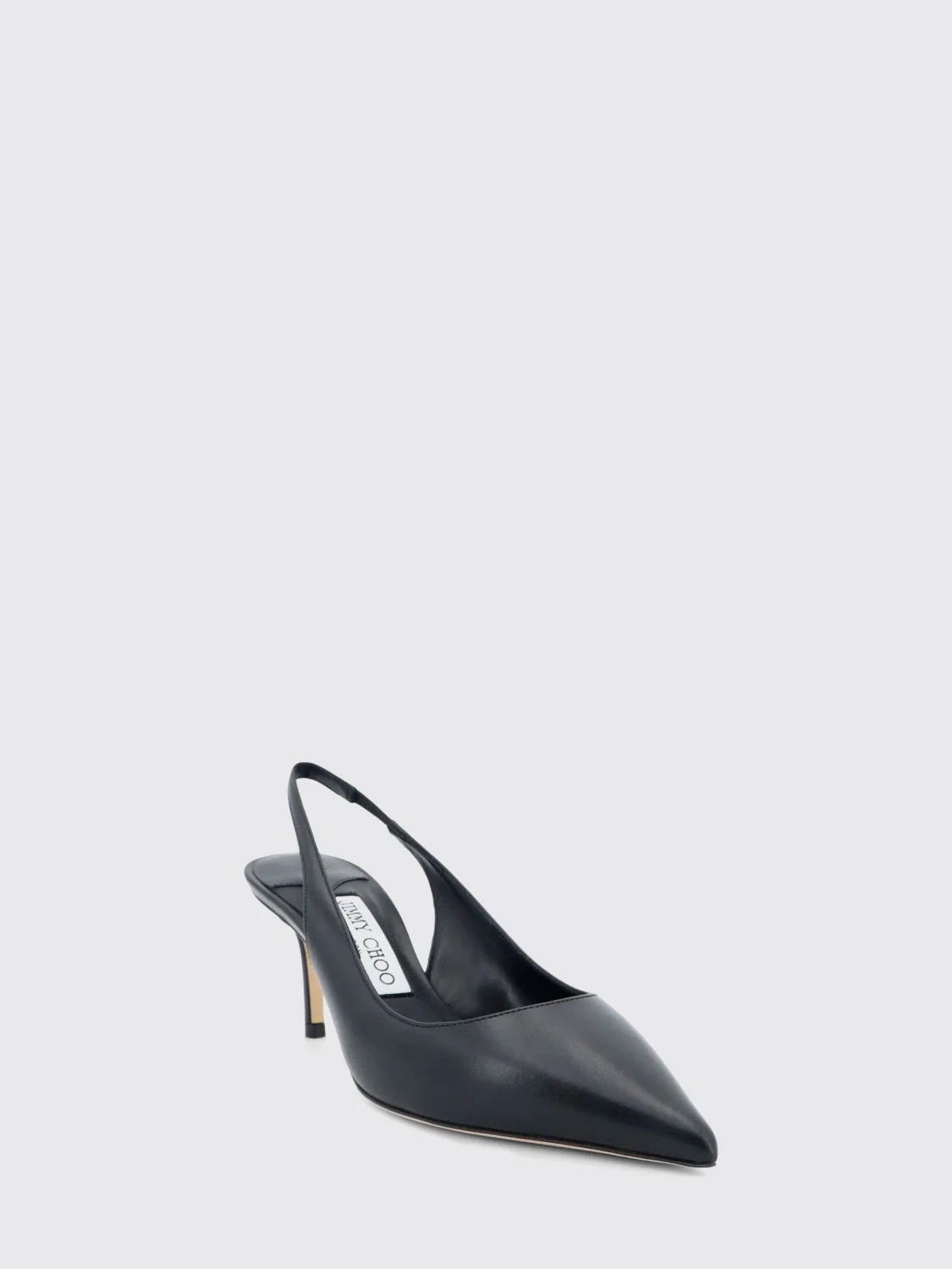 JIMMY CHOO 36 love smooth calfskin slingback pumps with mid-heel