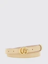 gg marmont leather belt with monogram buckle
