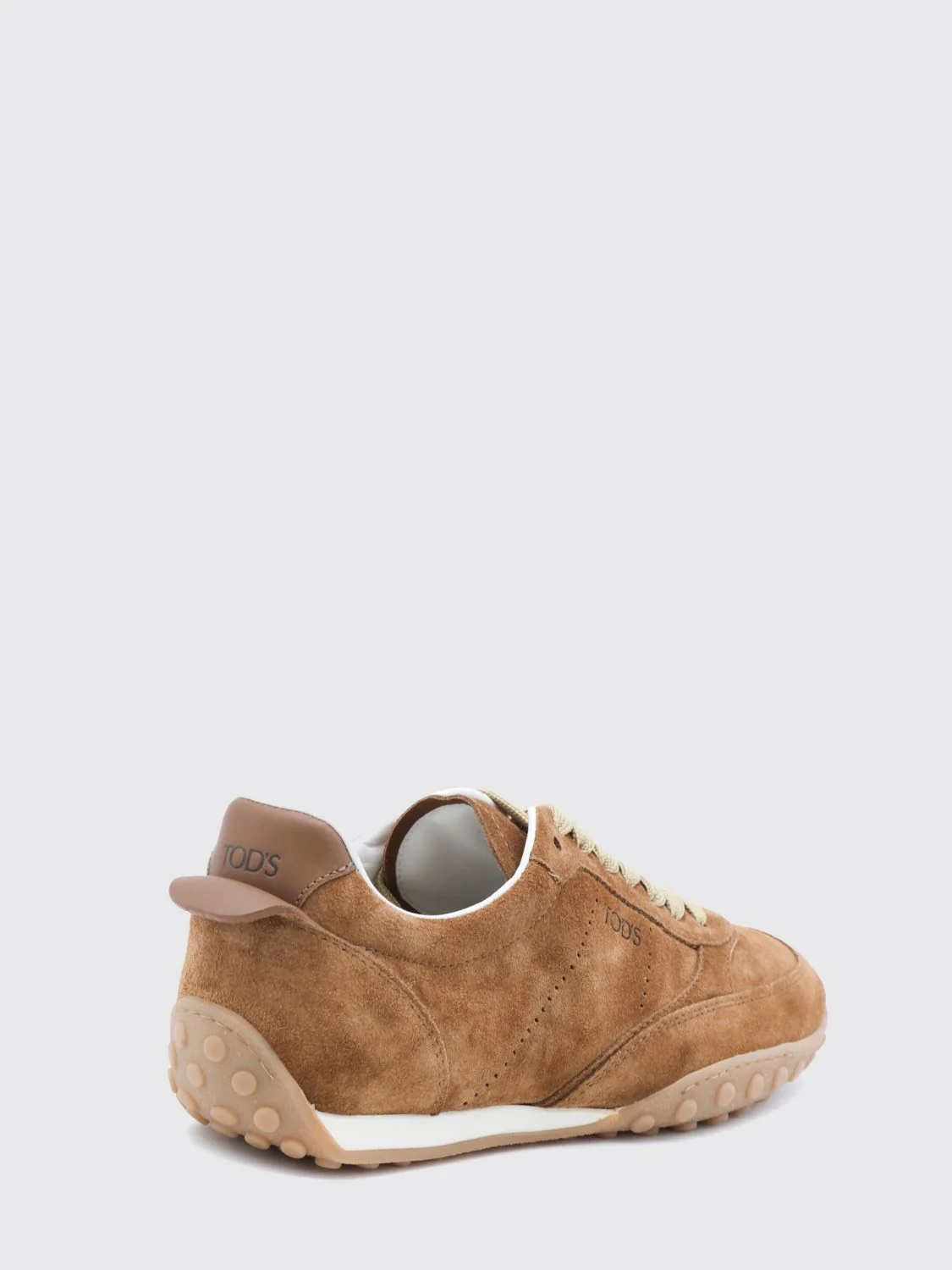 suede low-top sneakers with gommini and embossed logo