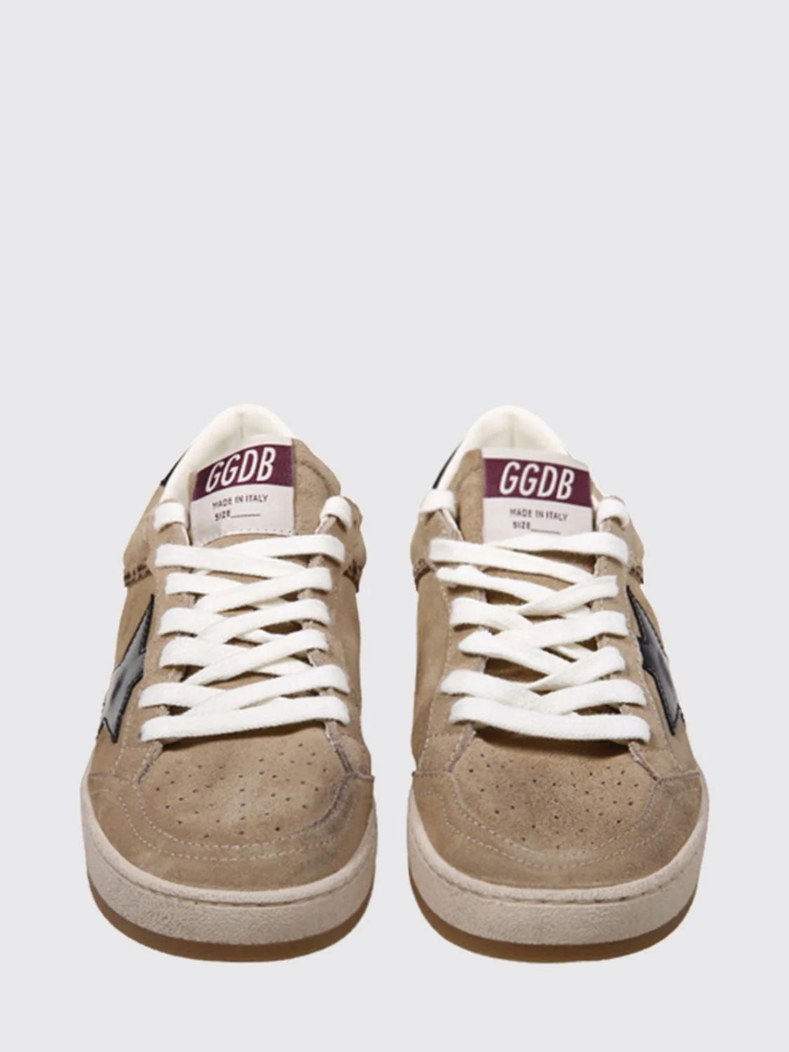 GOLDEN GOOSE 36 ball star sneakers in leather and suede with distressed effect
