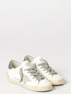 super-star trainers in cowhide leather with a distressed effect
