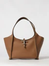 grained calfskin shoulder bag with t timeless logo