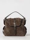 suede calfskin backpack with t timeless logo
