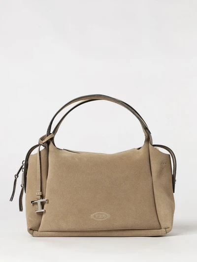 suede calfskin handbag with logo charm
