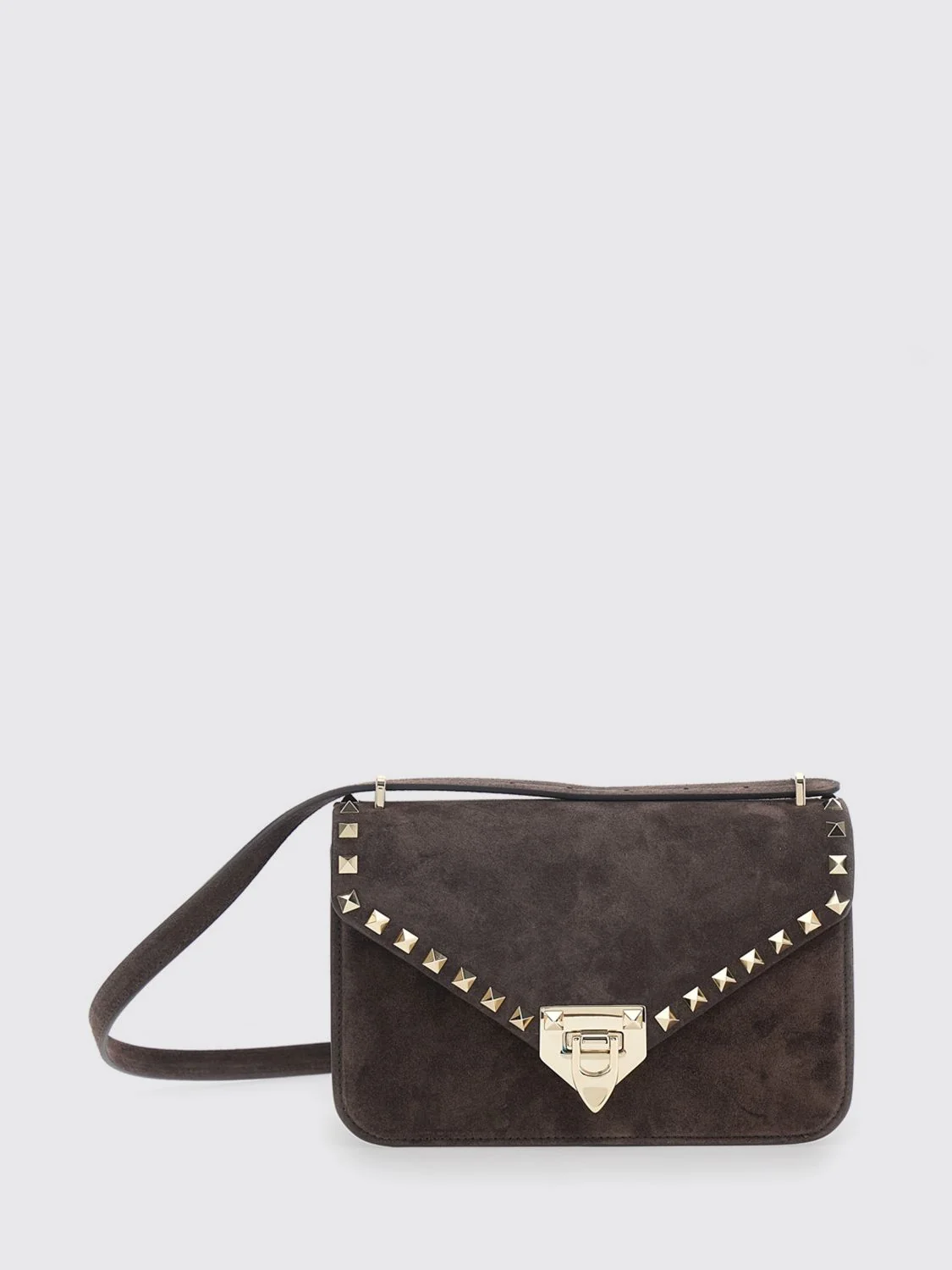 VALENTINO GARAVANI OS rockstud suede mini crossbody bag with studs