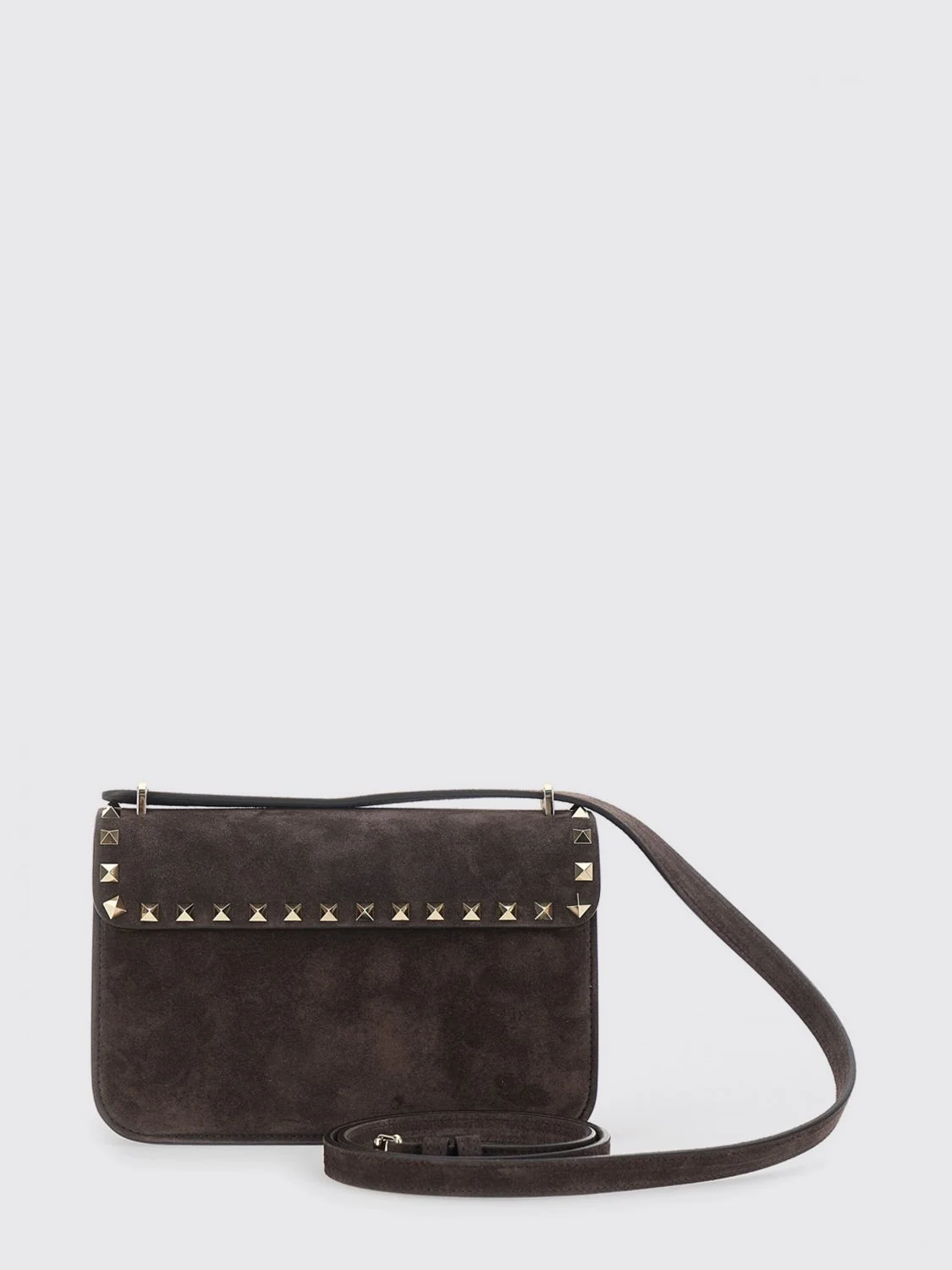 VALENTINO GARAVANI OS rockstud suede mini crossbody bag with studs