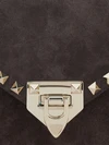 rockstud suede mini crossbody bag with studs