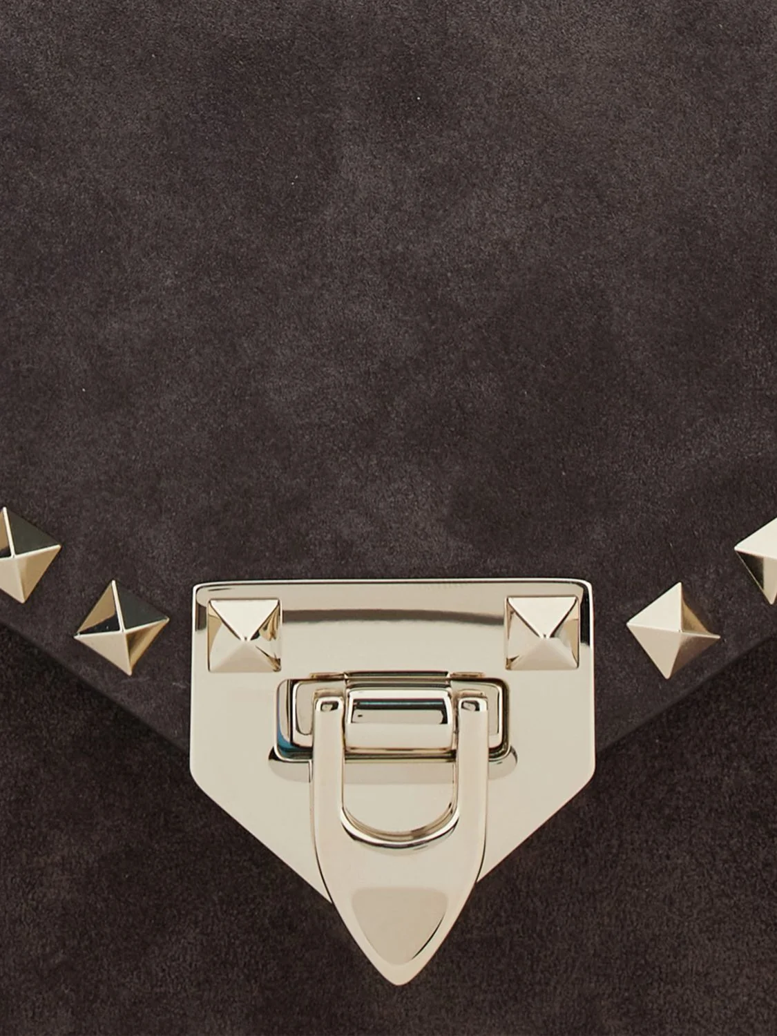 rockstud suede mini crossbody bag with studs