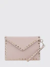rockstud grained leather envelope clutch with studs