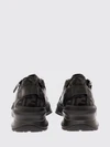 flow low-top leather and fabric sneakers with ff monogram and side zip