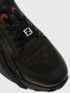 flow low-top technical fabric sneakers with ff monogram and side zip