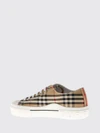 jack vintage check cotton sneakers with rubber toe cap