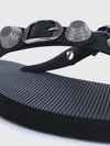studded rubber thong sandals with decorative buckle