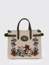 small antibes floral embroidered linen tote bag